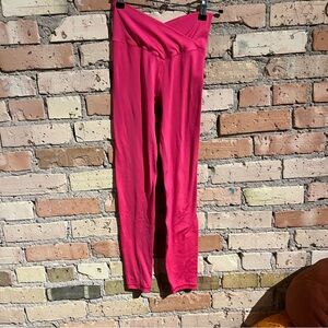 Aerie pink crossover leggings
